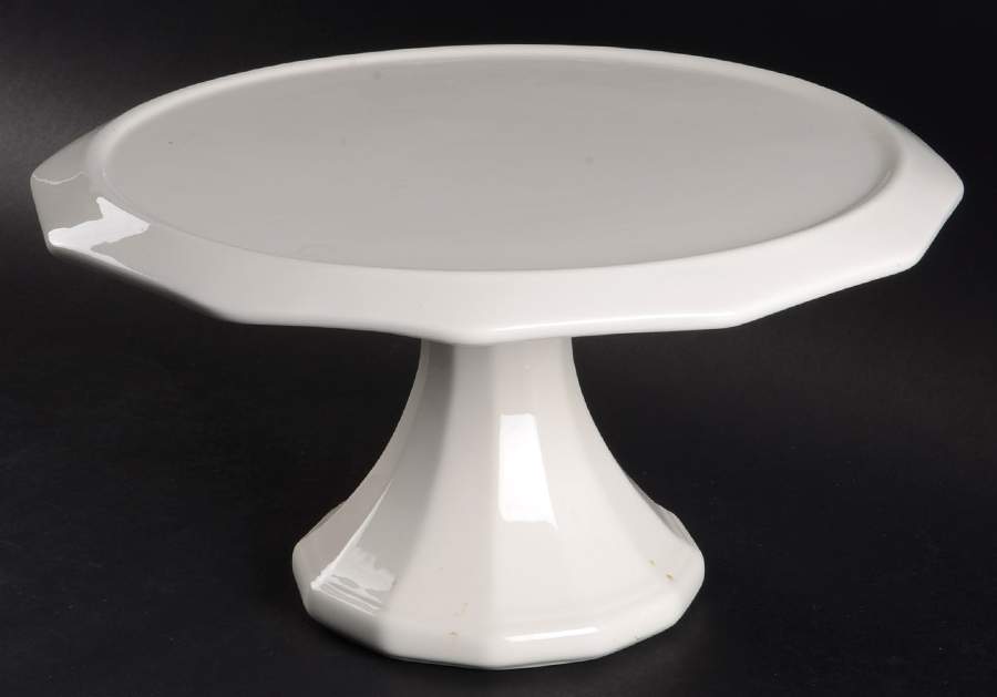 Heritage White 11" Diameter Pedestal Cake Stand by Pfaltzgraff-1