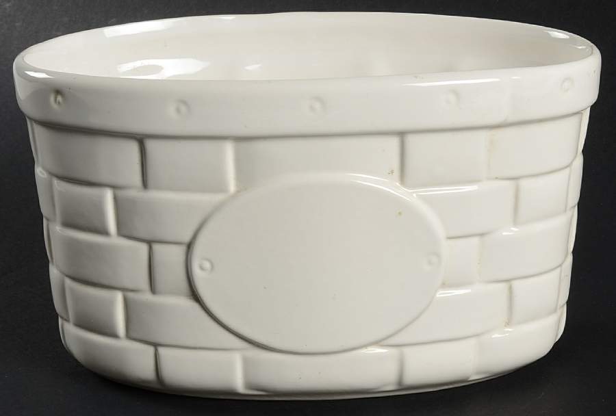 Heritage White 8" Oval Basket by Pfaltzgraff-1