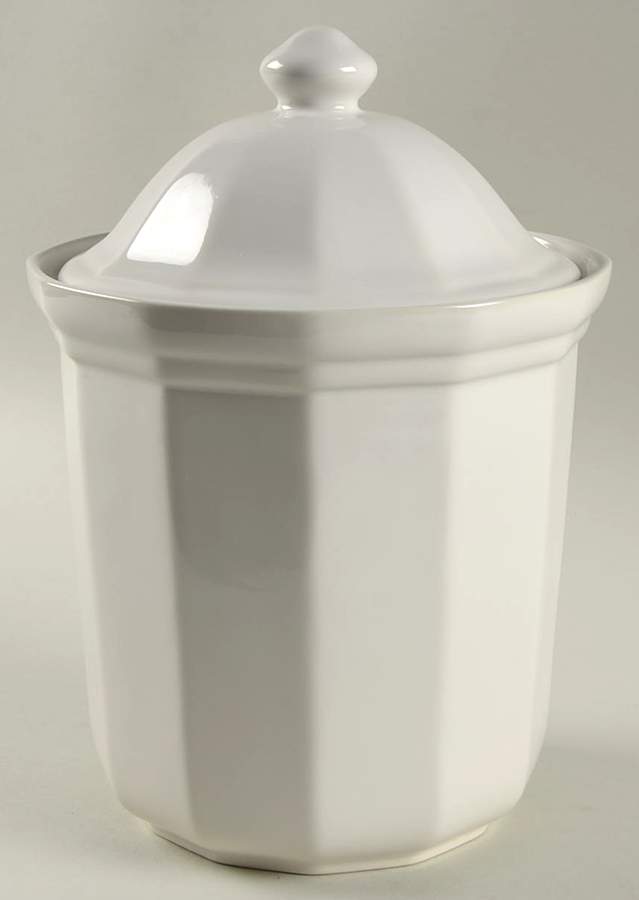 Heritage White Large Canister & Lid with Seal Ring by Pfaltzgraff-1