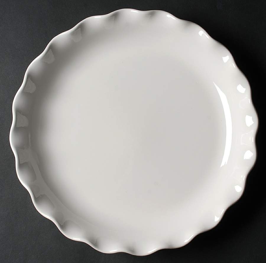 Heritage White Large Round Fluted Dish aka Chip/Dip Plate by Pfaltzgraff-1