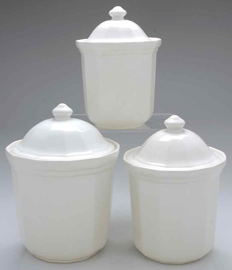 Heritage White (3 Piece) Canister Set (Box Set) by Pfaltzgraff-1