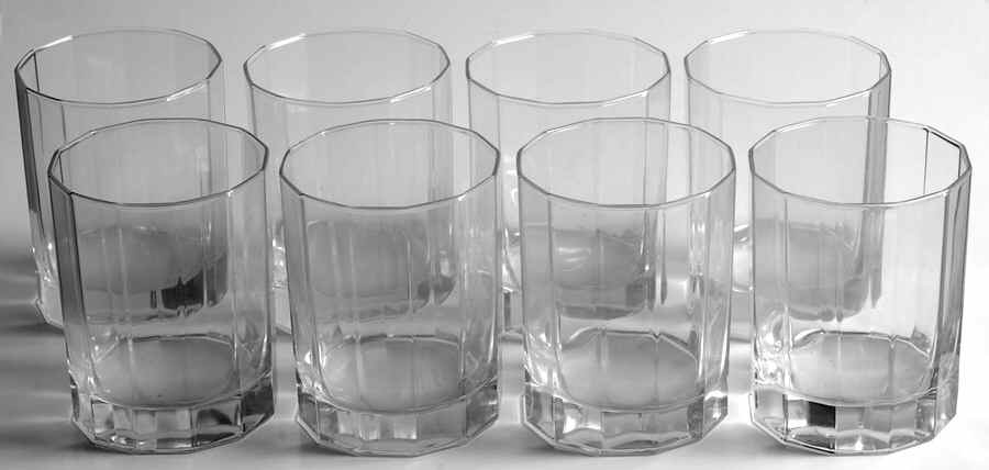 Heritage White Glassware Double Old Fashioned - Set of 8 by Pfaltzgraff-1