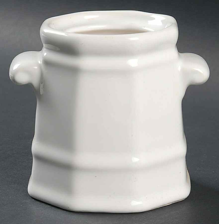 Heritage White Sugar Bowl No Lid by Pfaltzgraff-1