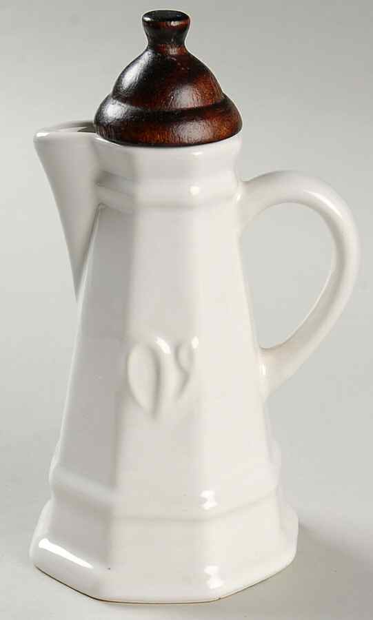 Heritage White Vinegar Cruet and Stopper by Pfaltzgraff-1