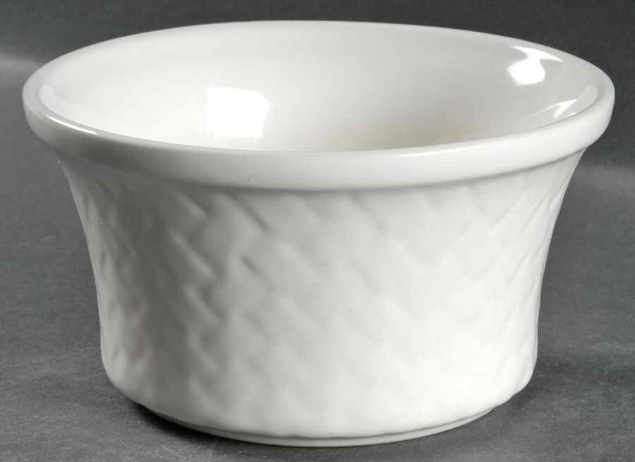 Heritage White 6" Basketweave Berry Bowl by Pfaltzgraff-1