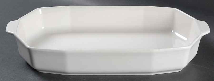 Heritage White 14" Rectangular Baker by Pfaltzgraff-1