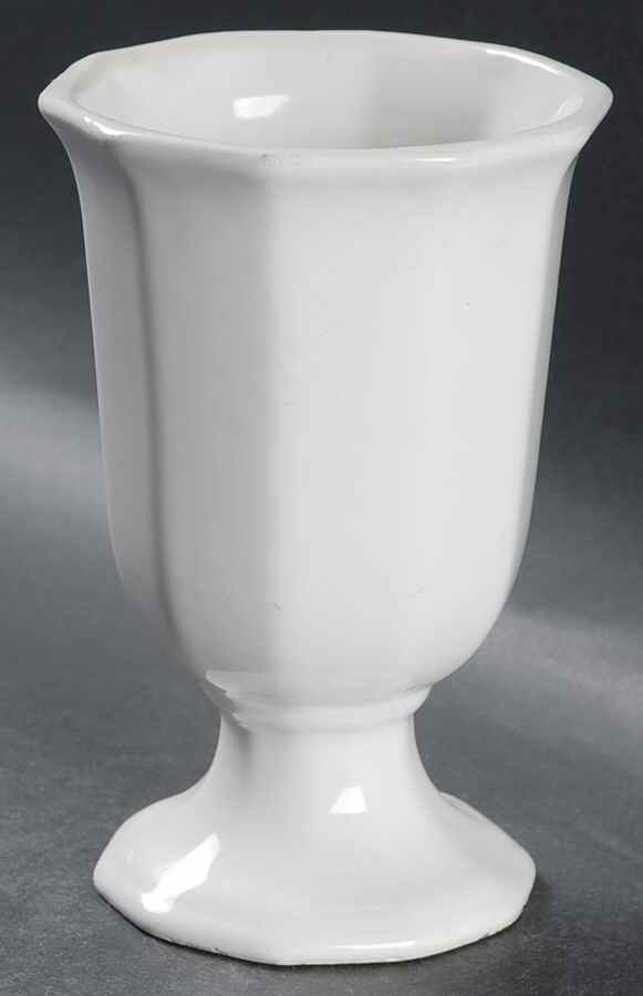 Heritage White China Goblet by Pfaltzgraff-1
