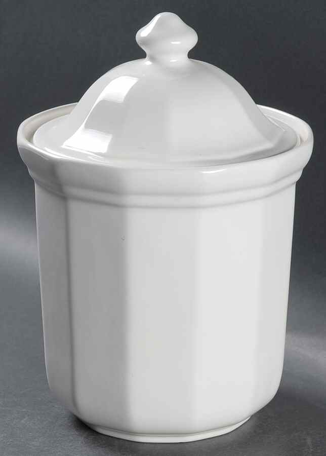 Heritage White Medium Canister & Lid by Pfaltzgraff-1