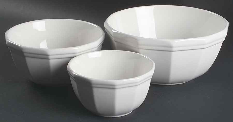 Heritage White (3 Piece) Mixing Bowl Set by Pfaltzgraff-1