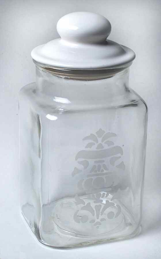 Heritage White Large Glassware Canister by Pfaltzgraff-1