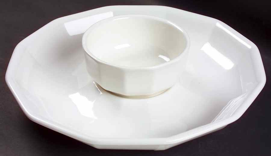 Heritage White (2 Piece) Chip & Dip Set by Pfaltzgraff-1