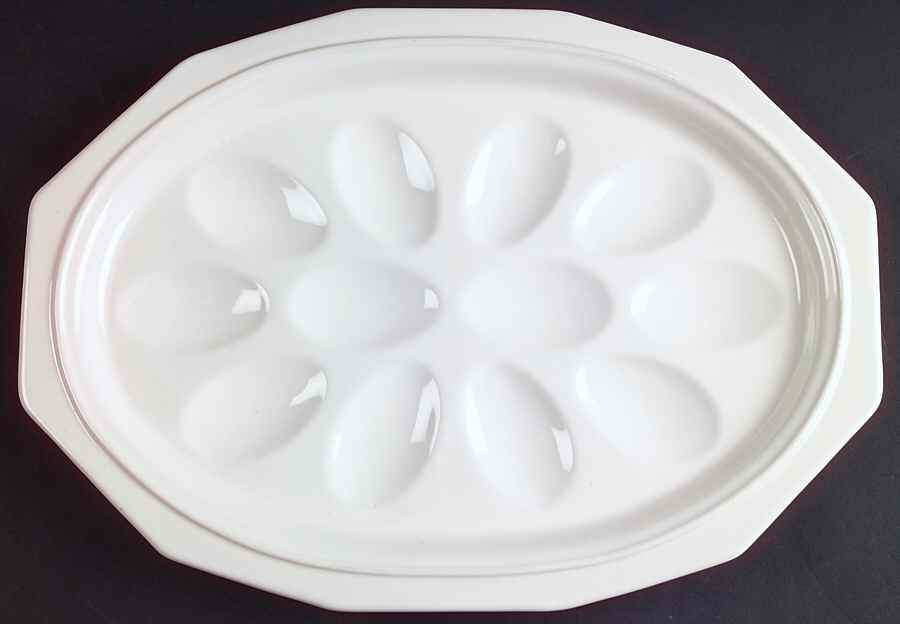Heritage White Deviled Egg Plate by Pfaltzgraff-1
