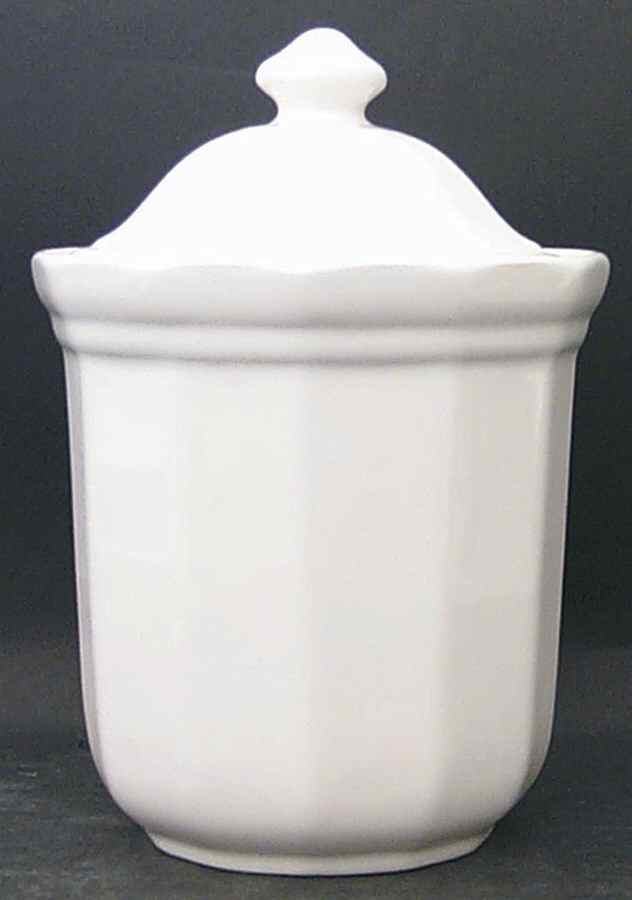 Heritage White Small Canister & Lid by Pfaltzgraff-1
