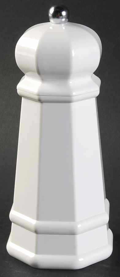 Heritage White Plastic Pepper Mill by Pfaltzgraff-1
