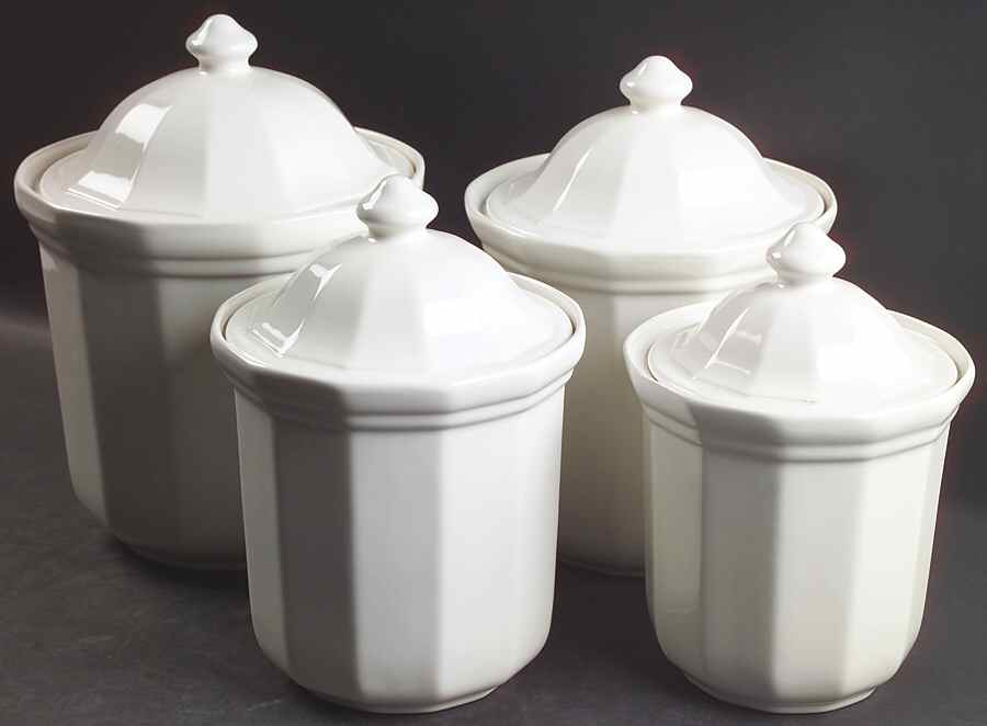 Heritage White (4 Piece) Canister Set (Box Set) by Pfaltzgraff-1