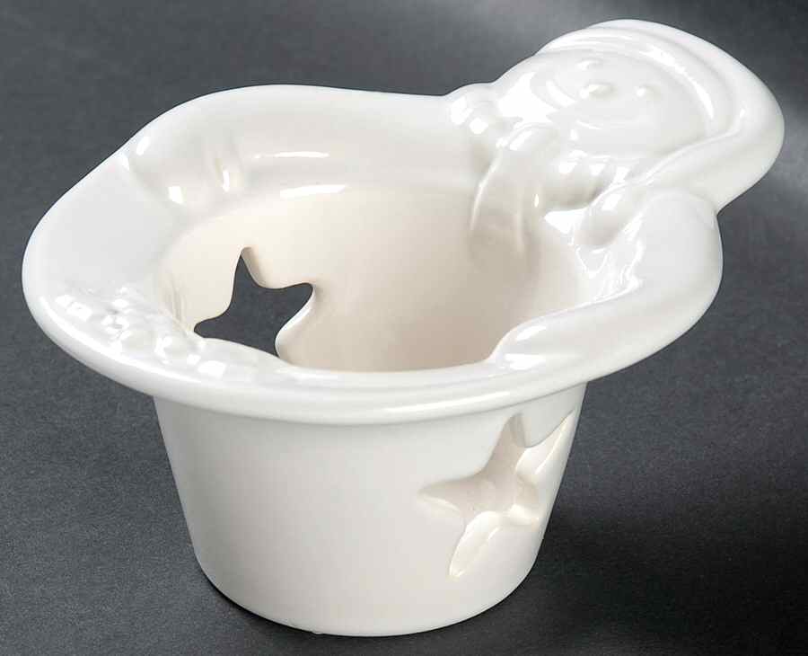 Heritage White Snowman Votive Candleholder by Pfaltzgraff-1