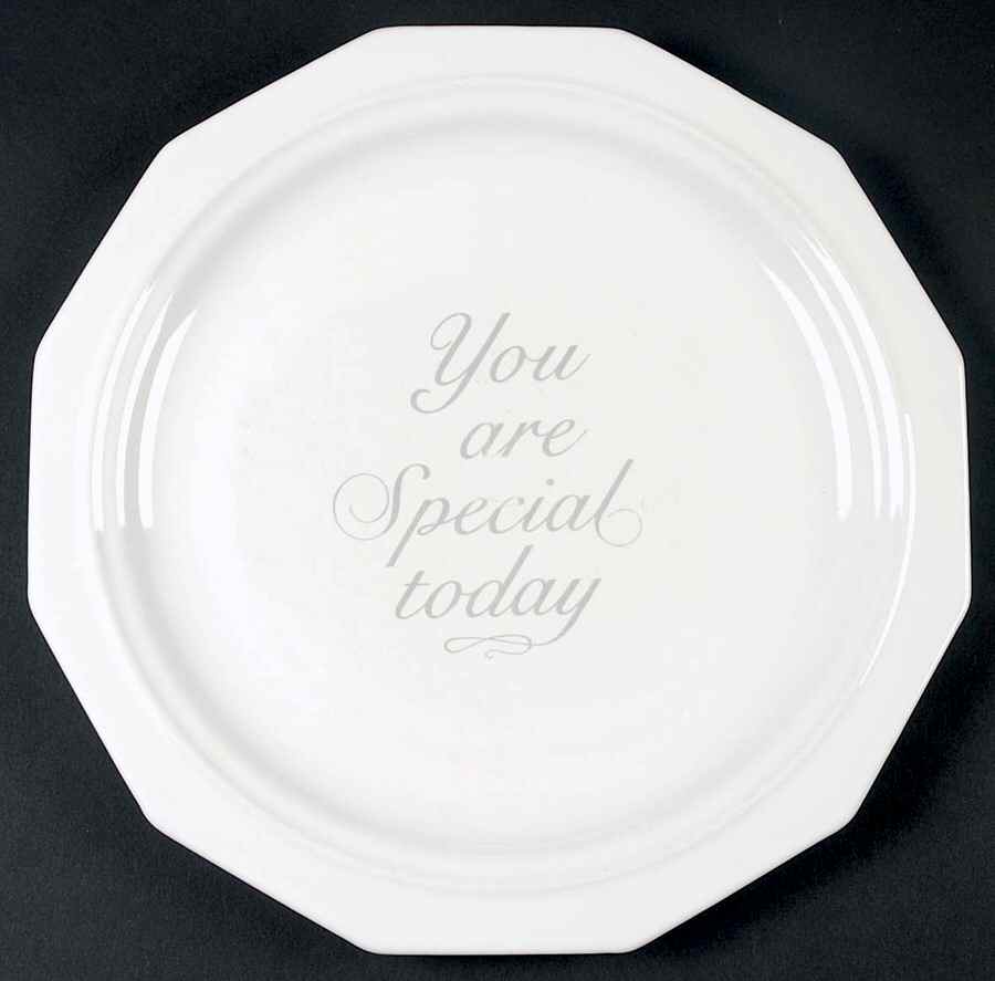 Heritage White "You Are Special" Dinner Plate by Pfaltzgraff-1