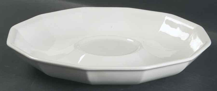 Heritage White Chip Bowl/Plate for Chip & Dip Set by Pfaltzgraff-1