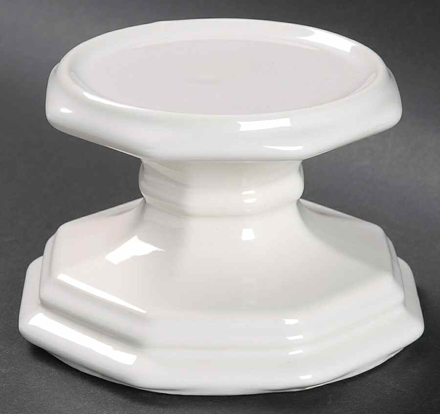 Heritage White Pillar Candleholder by Pfaltzgraff-1