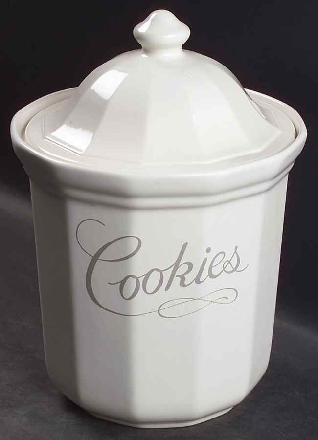 Heritage White Cookie Jar & Lid by Pfaltzgraff-1