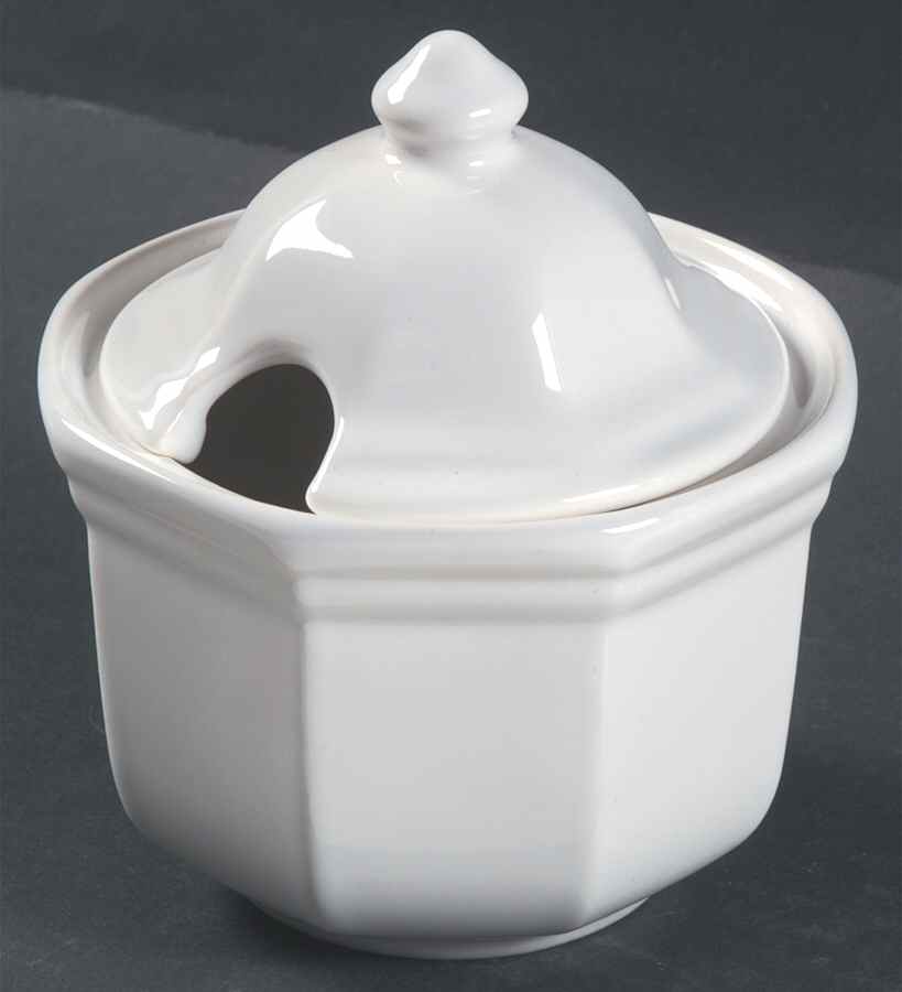 Heritage White Jam/Jelly & Lid by Pfaltzgraff-1