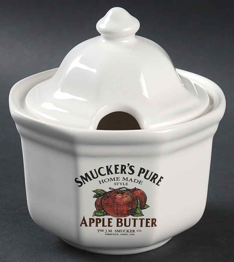 Heritage White Jam/Jelly & Lid by Pfaltzgraff-1