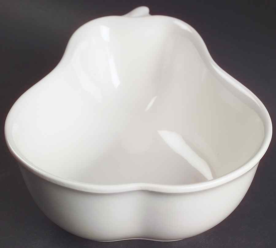 Heritage White Pear Shaped Bowl by Pfaltzgraff-1