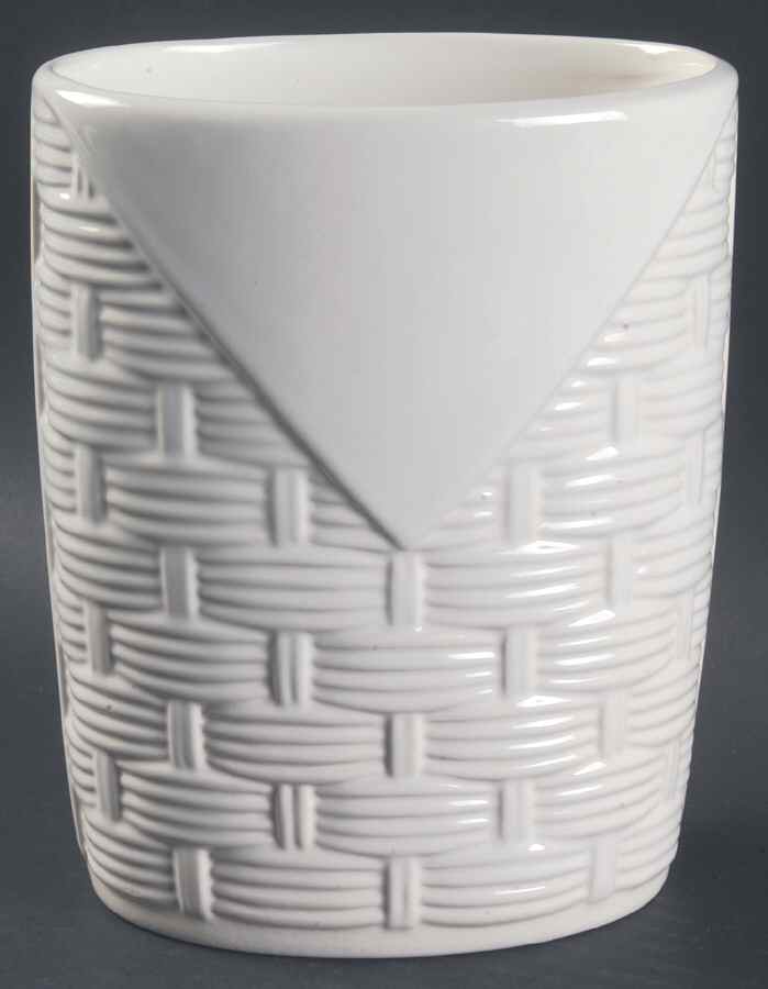 Heritage White Basketweave Utensil Holder by Pfaltzgraff-1