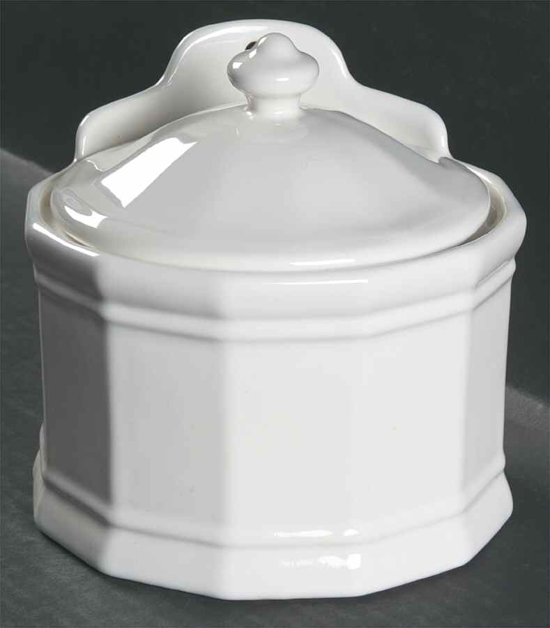 Heritage White Salt Box & Lid by Pfaltzgraff-1
