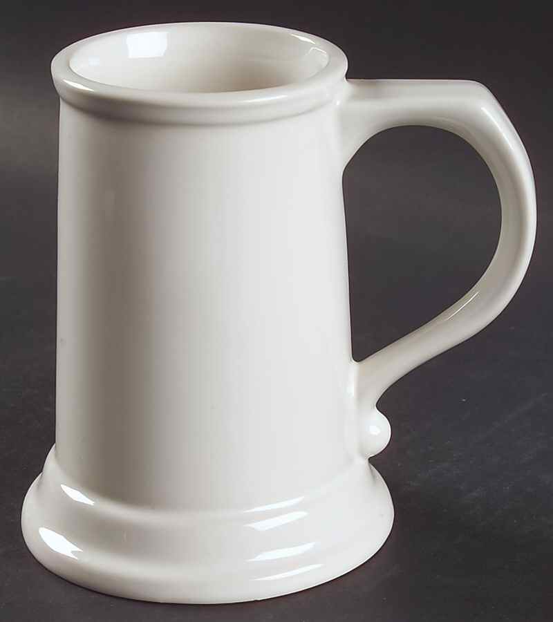 Heritage White Tankard by Pfaltzgraff-1