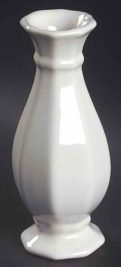 Heritage White 6" Bud Vase by Pfaltzgraff-1