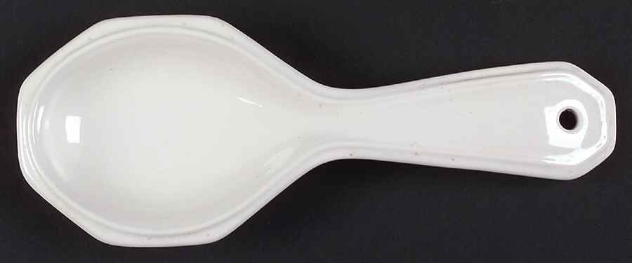 Heritage White Spoon Rest/Holder (Holds 1 Spoon) by Pfaltzgraff-1