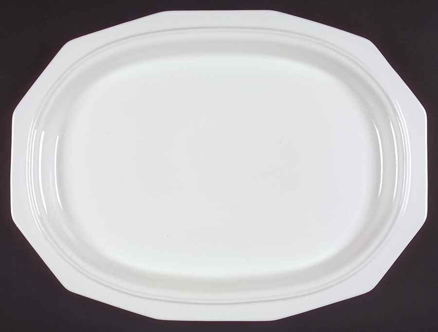 Heritage White 16" Oval Serving Platter by Pfaltzgraff-1