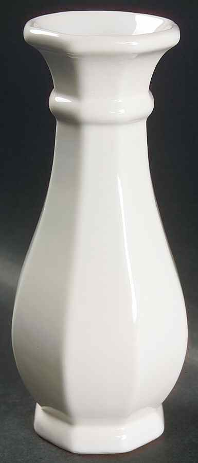 Heritage White 8" Bud Vase by Pfaltzgraff-1