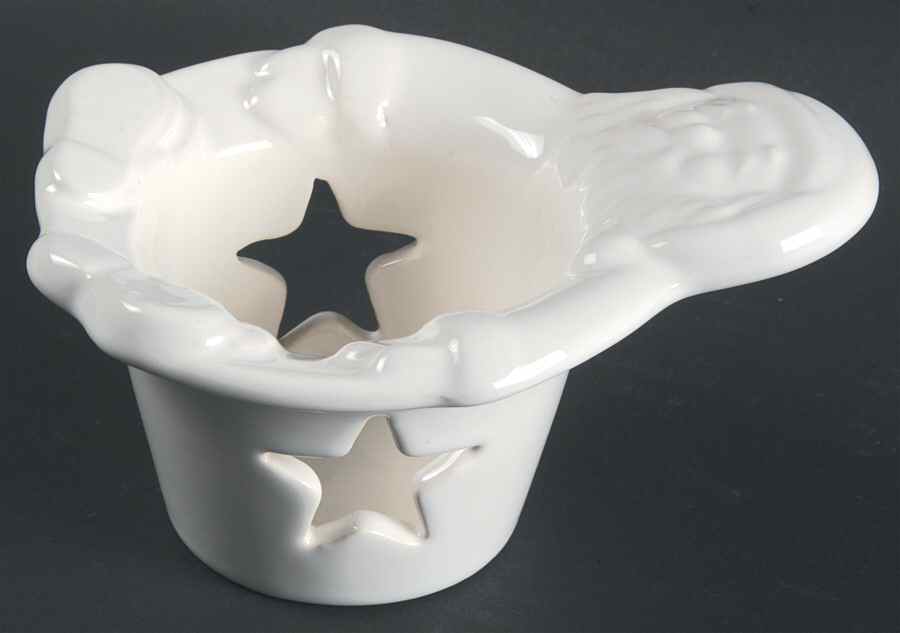 Heritage White Santa Votive Candleholder by Pfaltzgraff-1