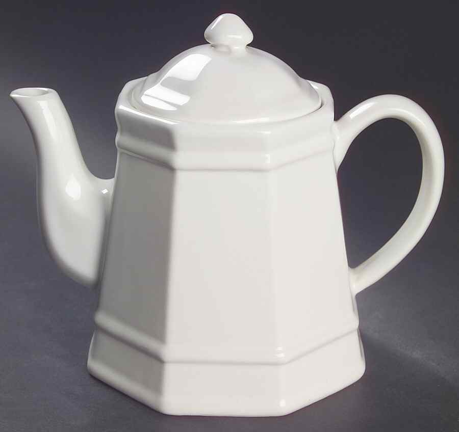 Heritage White Small Teapot & Lid by Pfaltzgraff-1