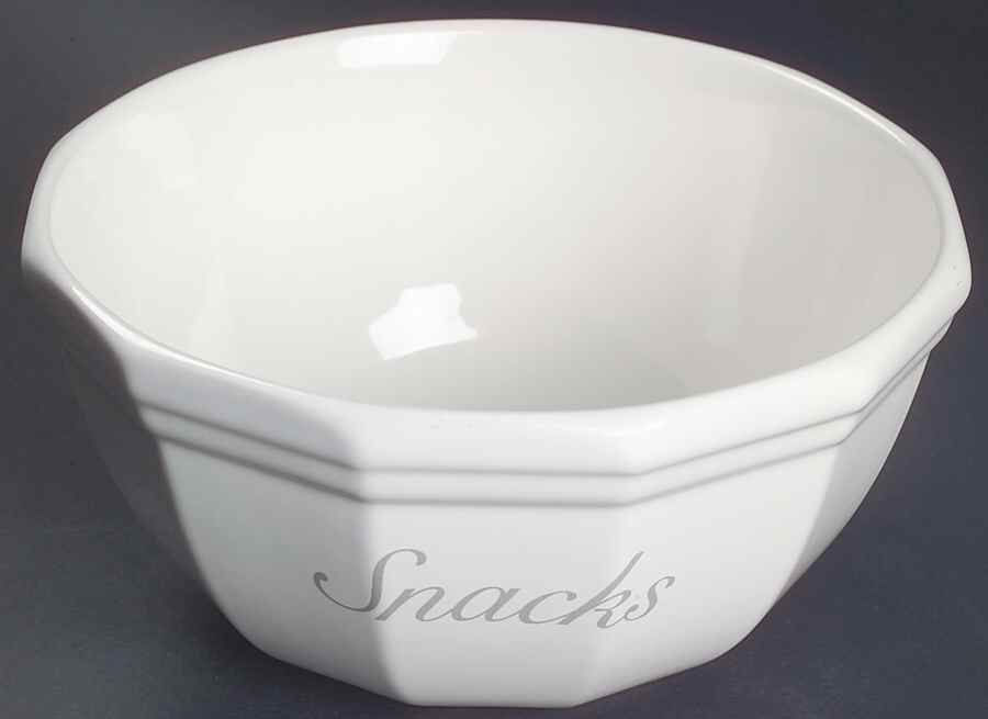 Heritage White Snack Serving Bowl by Pfaltzgraff-1