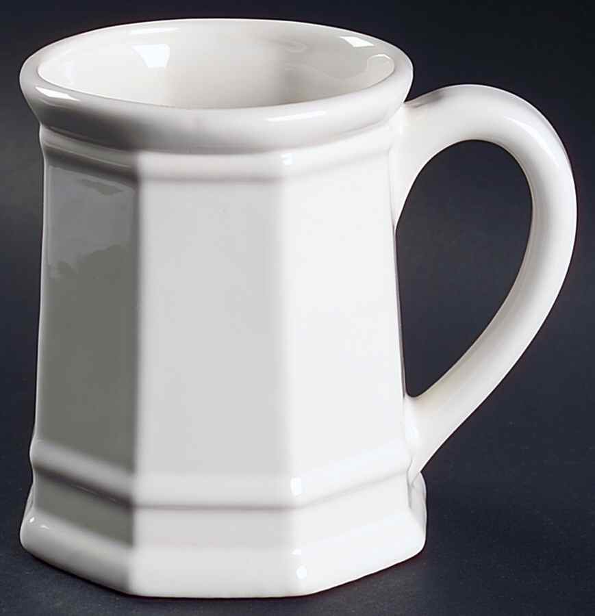 Heritage White Tankard by Pfaltzgraff-1