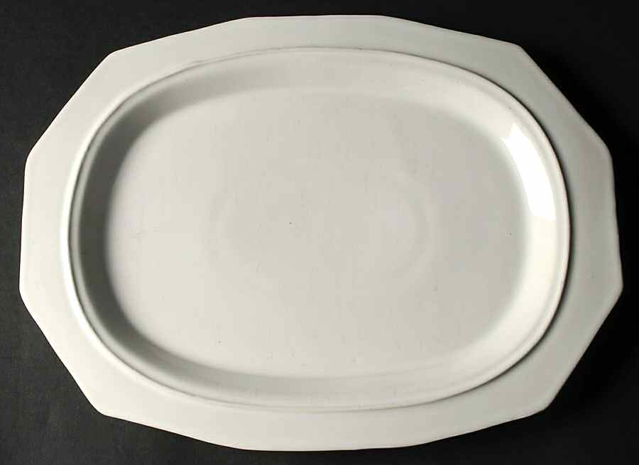 Heritage White 15" Oval Serving Platter by Pfaltzgraff-1