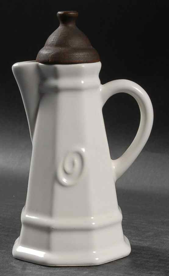 Heritage White Oil Cruet and Stopper by Pfaltzgraff-1