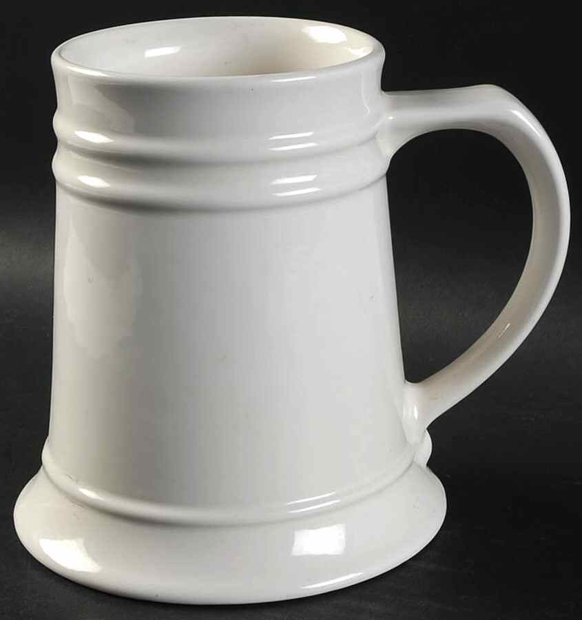 Heritage White Tankard by Pfaltzgraff-1
