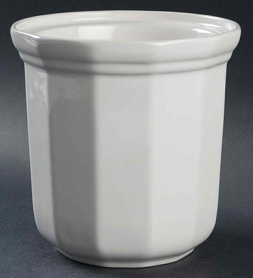 Heritage White Medium Canister No Lid by Pfaltzgraff-1