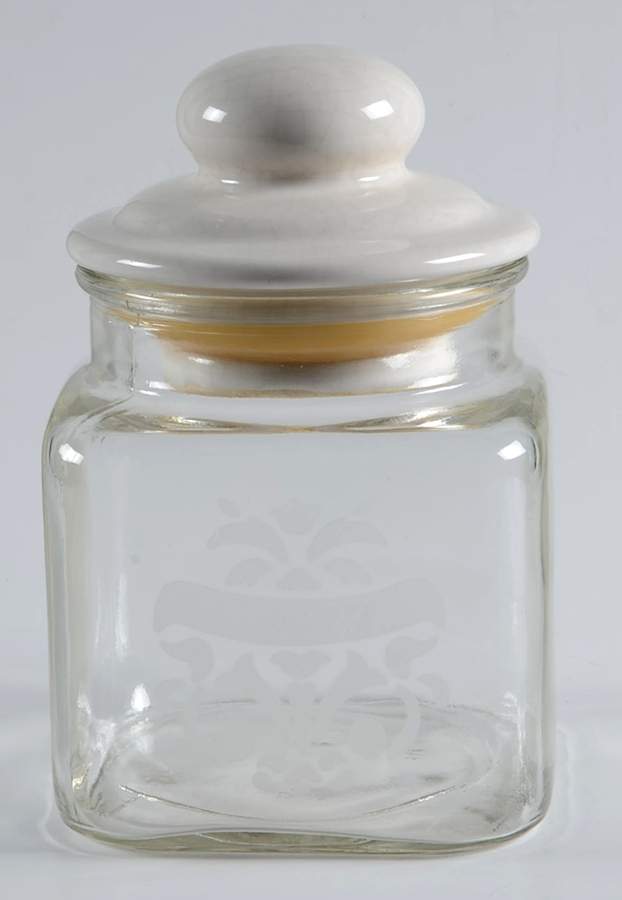 Heritage White Small Glassware Canister by Pfaltzgraff-1