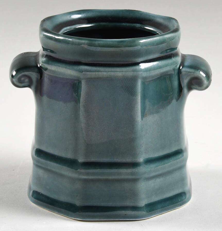 Heritage Williamsburg Blue Green Sugar Bowl No Lid by Pfaltzgraff-1