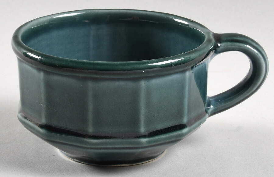 Heritage Williamsburg Blue Green Flat Cup by Pfaltzgraff-1