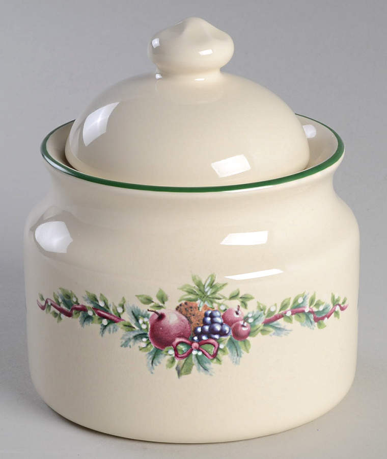 Holly Joy Sugar Bowl & Lid by Pfaltzgraff-1