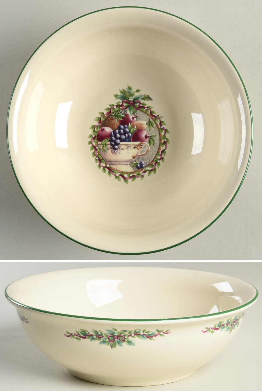 Holly Joy 8" Round Vegetable Bowl by Pfaltzgraff-1