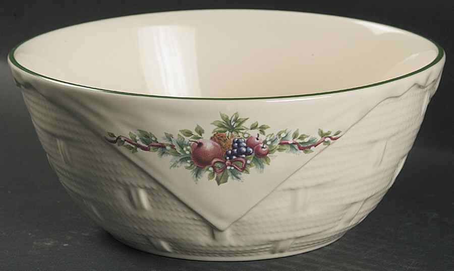 Holly Joy Basket Bowl by Pfaltzgraff-1