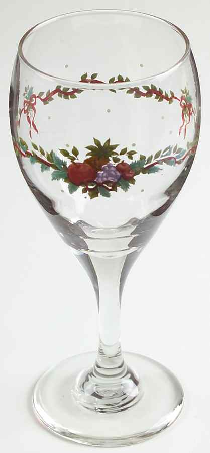 Holly Joy 10 Oz Glassware Wine Goblet by Pfaltzgraff-1