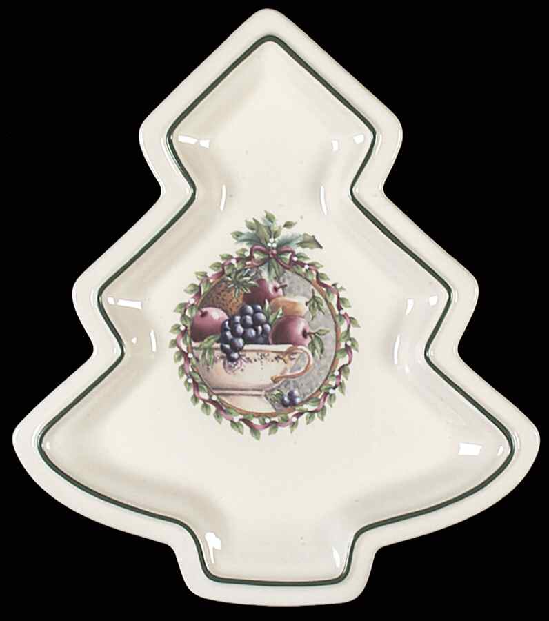 Holly Joy 1 Part Medium Tree Shaped Dish by Pfaltzgraff-1